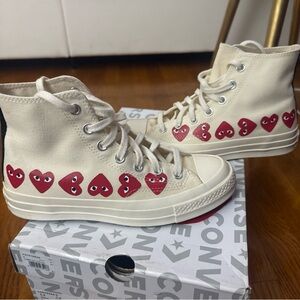 Converse Chuck Taylor All Star 70 Hi Comme des Garcons PLAY Multi-Heart White